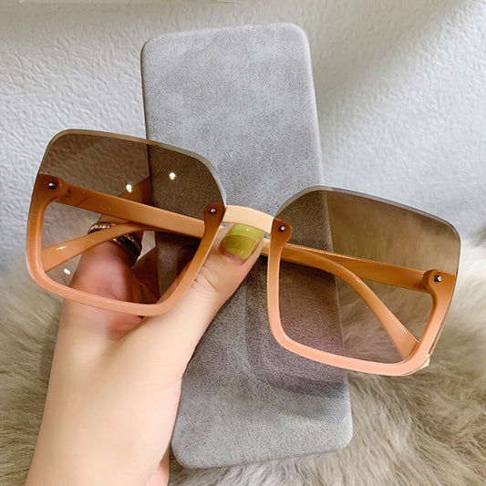 Gradient Square Sunglasses Women Vintage Oversized Sun Glasses Men Brand Designer Trend Colored Glasses Outdoor UV400